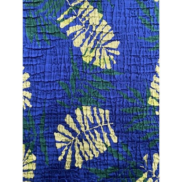 CASUAL CORNER Women's sleeveless Blue Palm top M Medium polyester Texture Tank - Picture 3 of 5